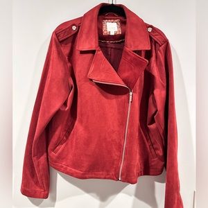 Lauren Conrad suede Moto jacket